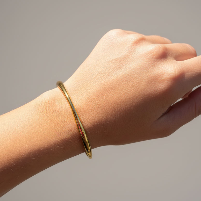 Bracciale rigido onda in 2 colori