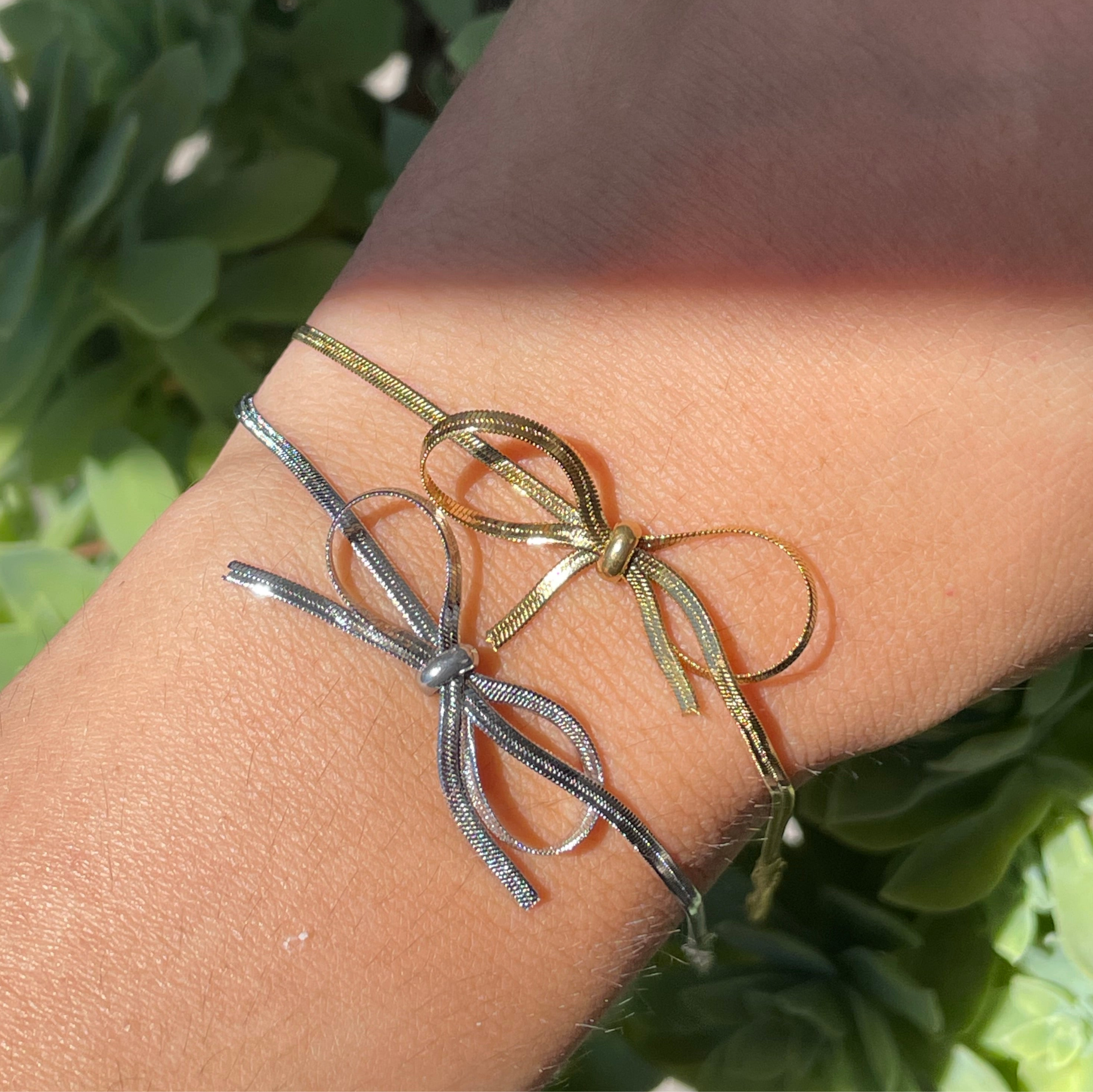 Bracciale fiocchetto in 2 colori