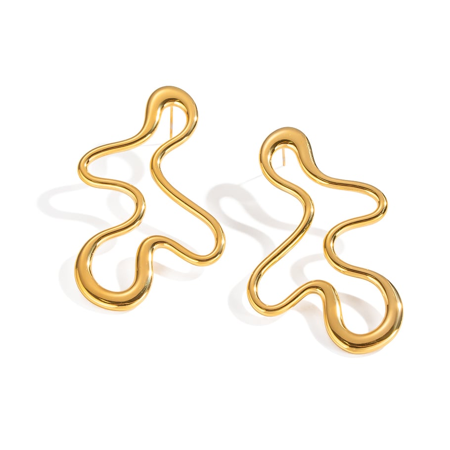 Orecchini curve in 2 colori