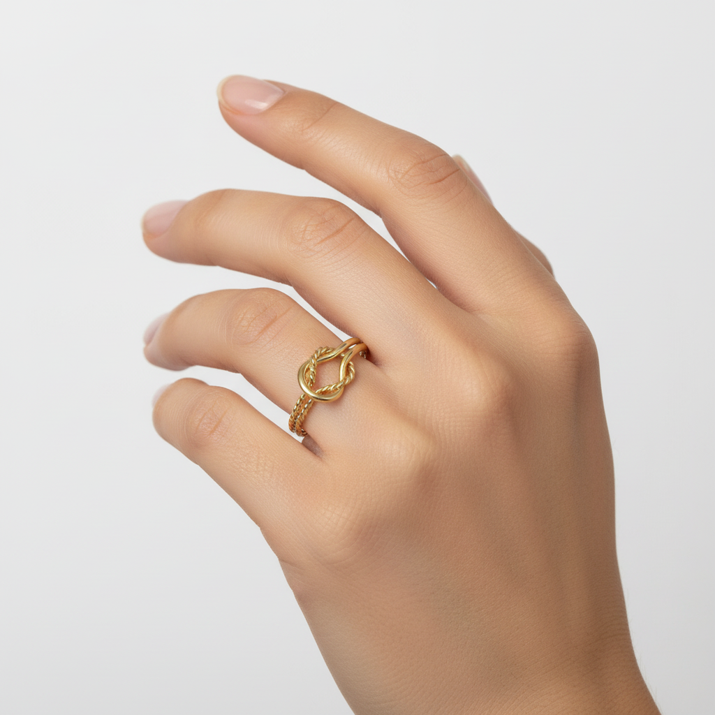 Anello nodo largo in 2 colori