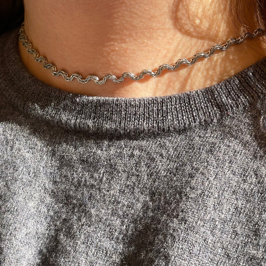 Collana ondulata in 2 colori