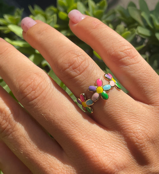Anello margherite in 2 colori