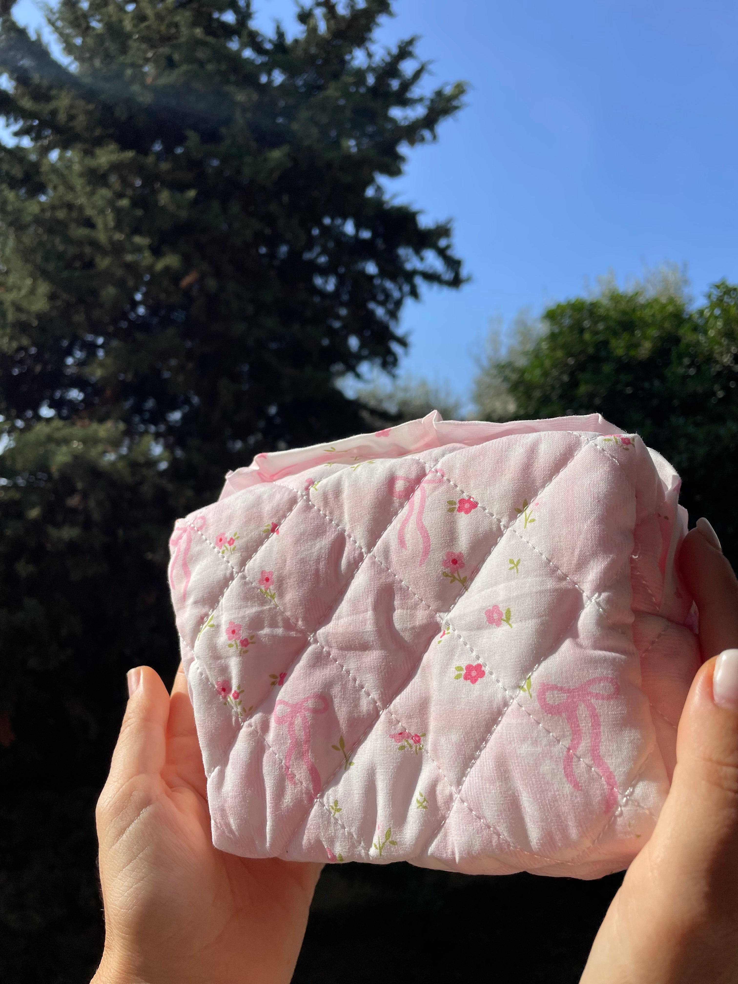 Beauty case fiocchi e fiori