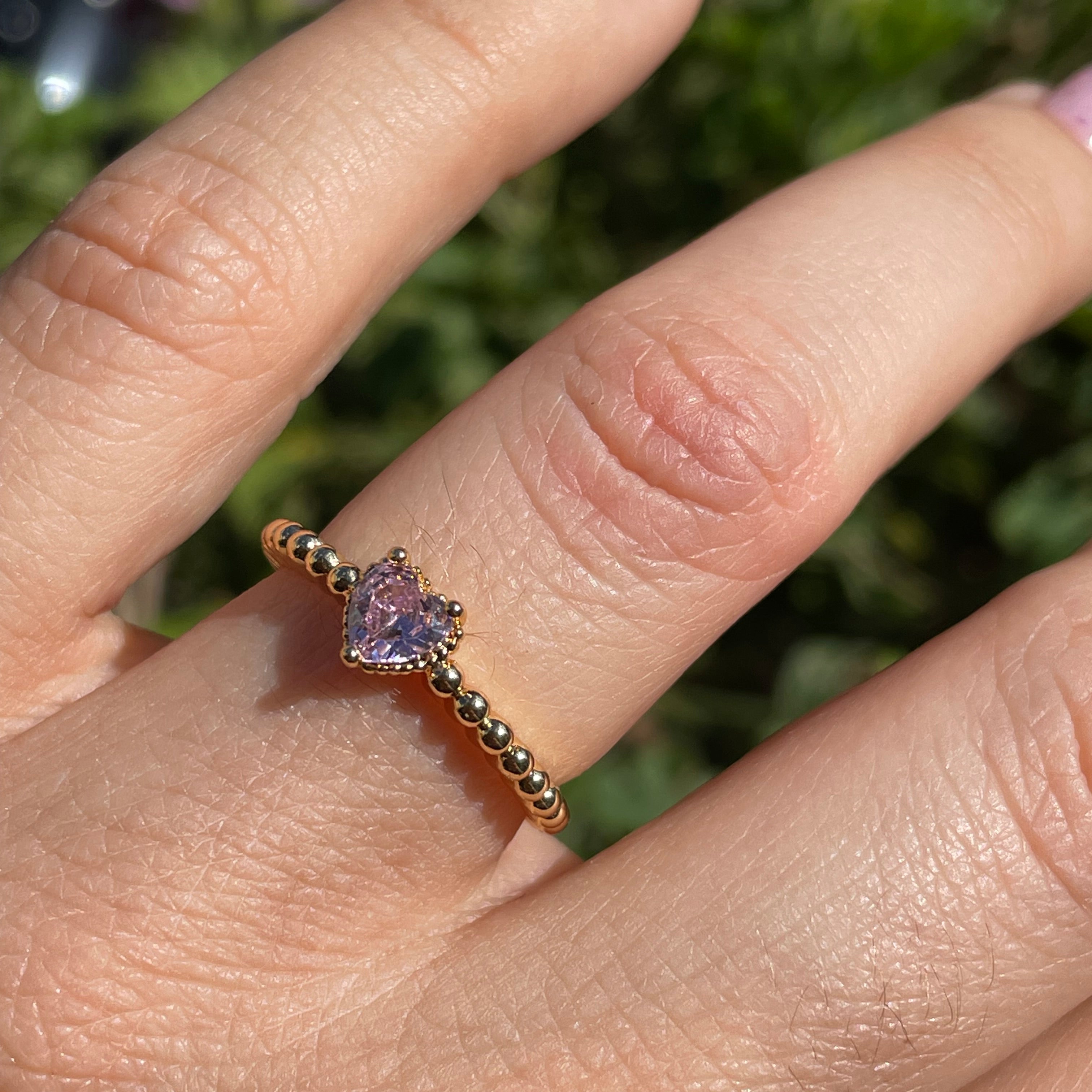 Anello cuore in 4 colori