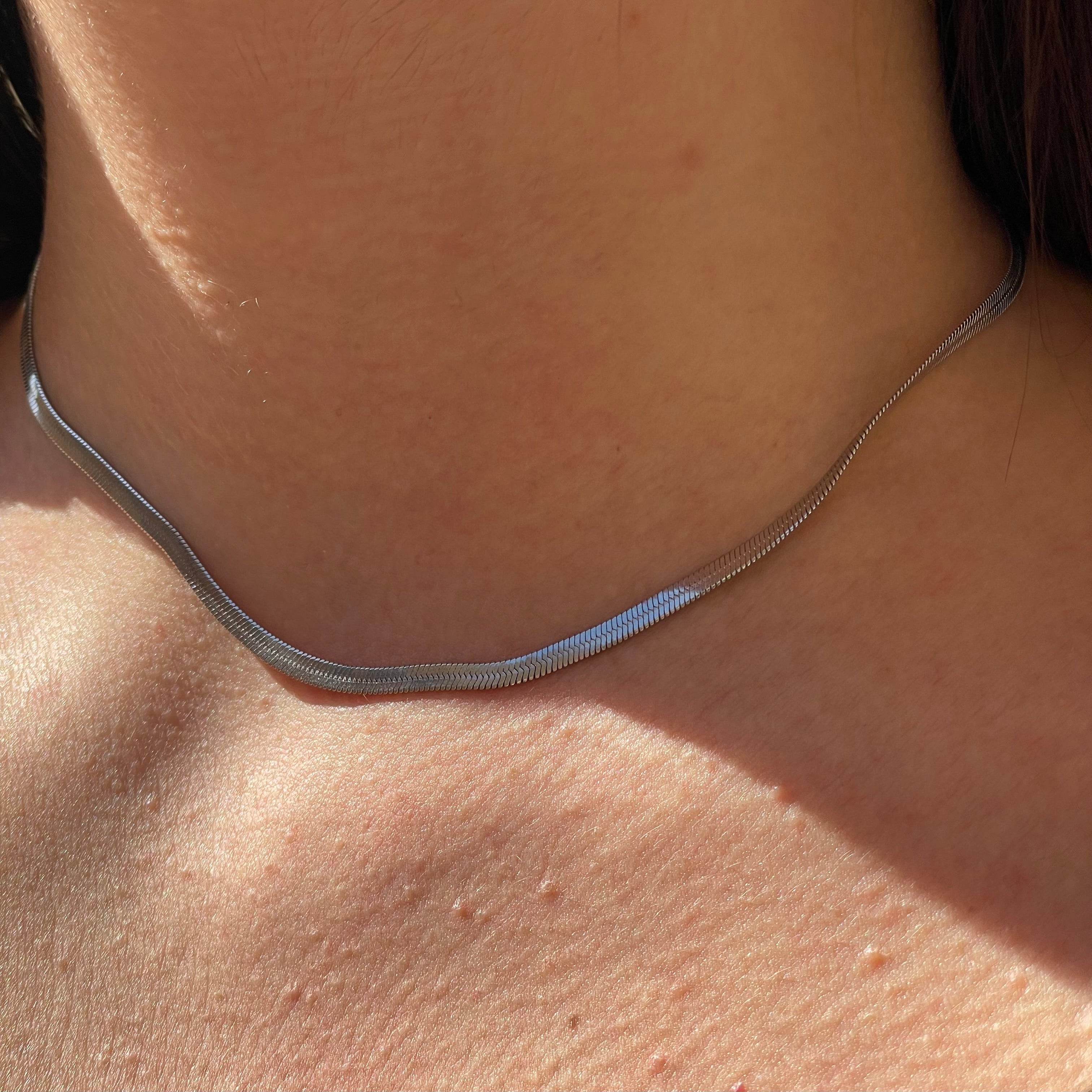 Collana snake piatta in 2 colori