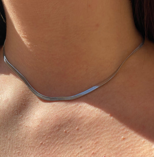 Collana snake piatta in 2 colori