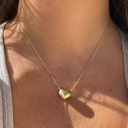 Collana cuore bombato in 2 colori