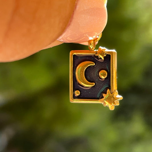 Charm Luna Blu glitter