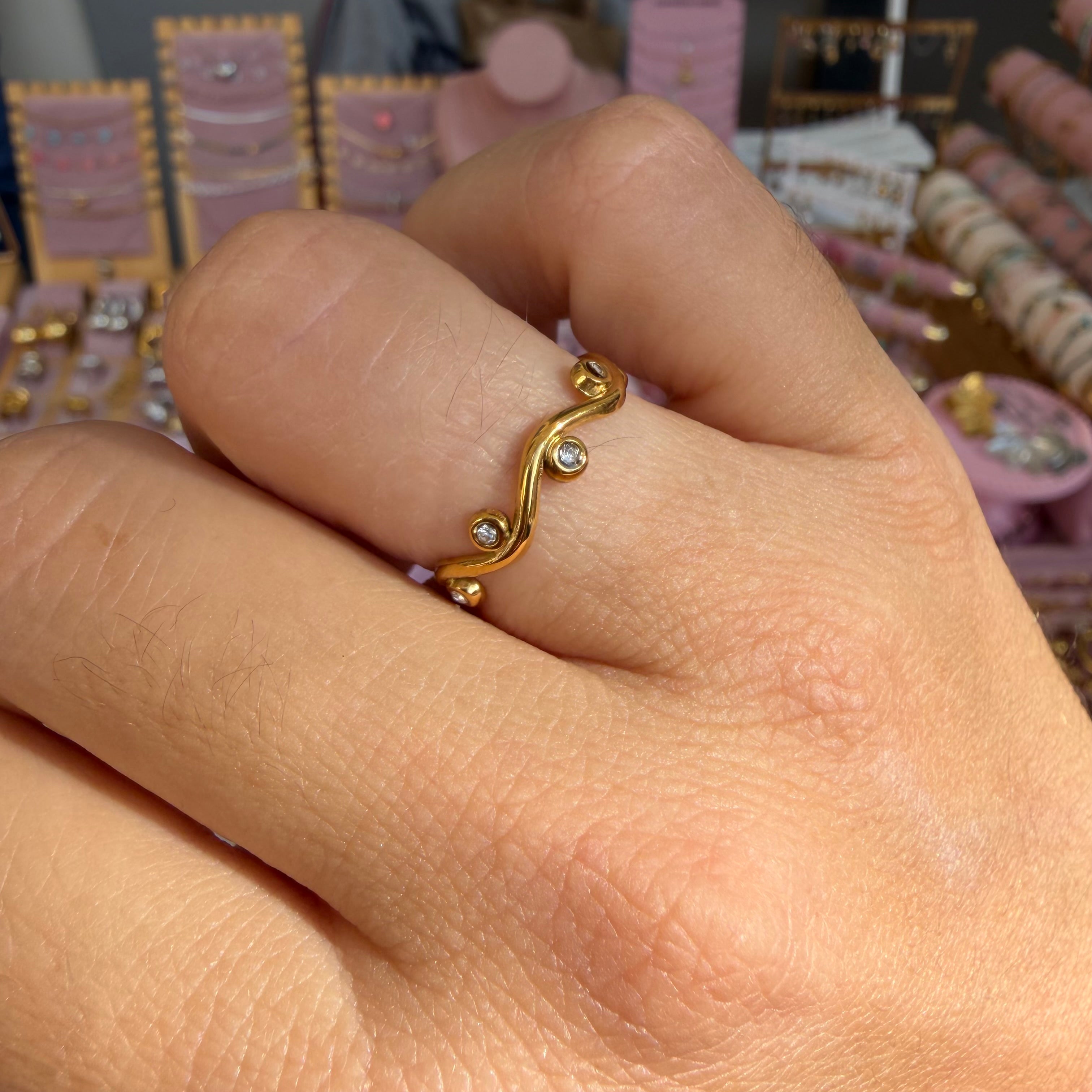 Anello luce ondeggiante in 2 colori