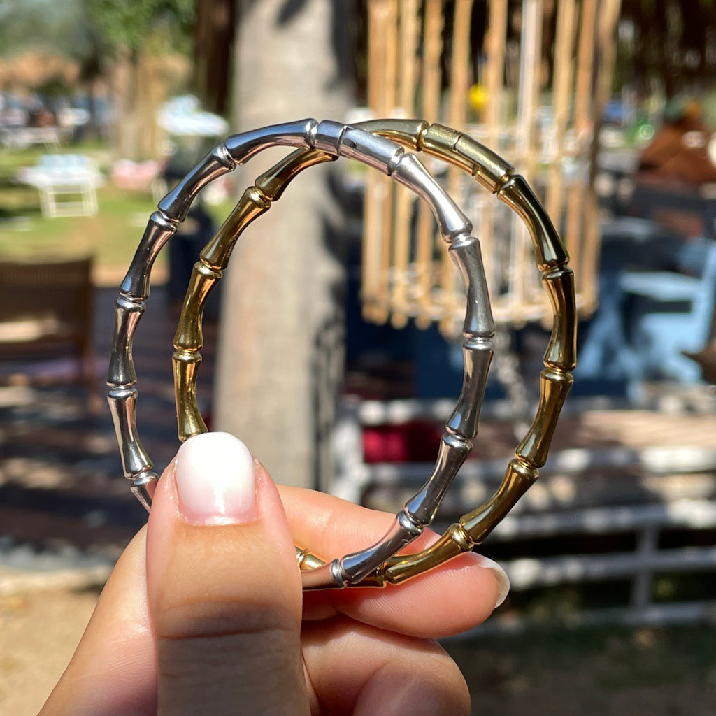 Bracciale rigido Bambù in 2 colori
