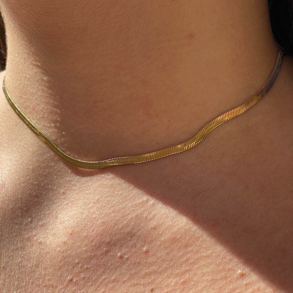 Collana snake piatta in 2 colori
