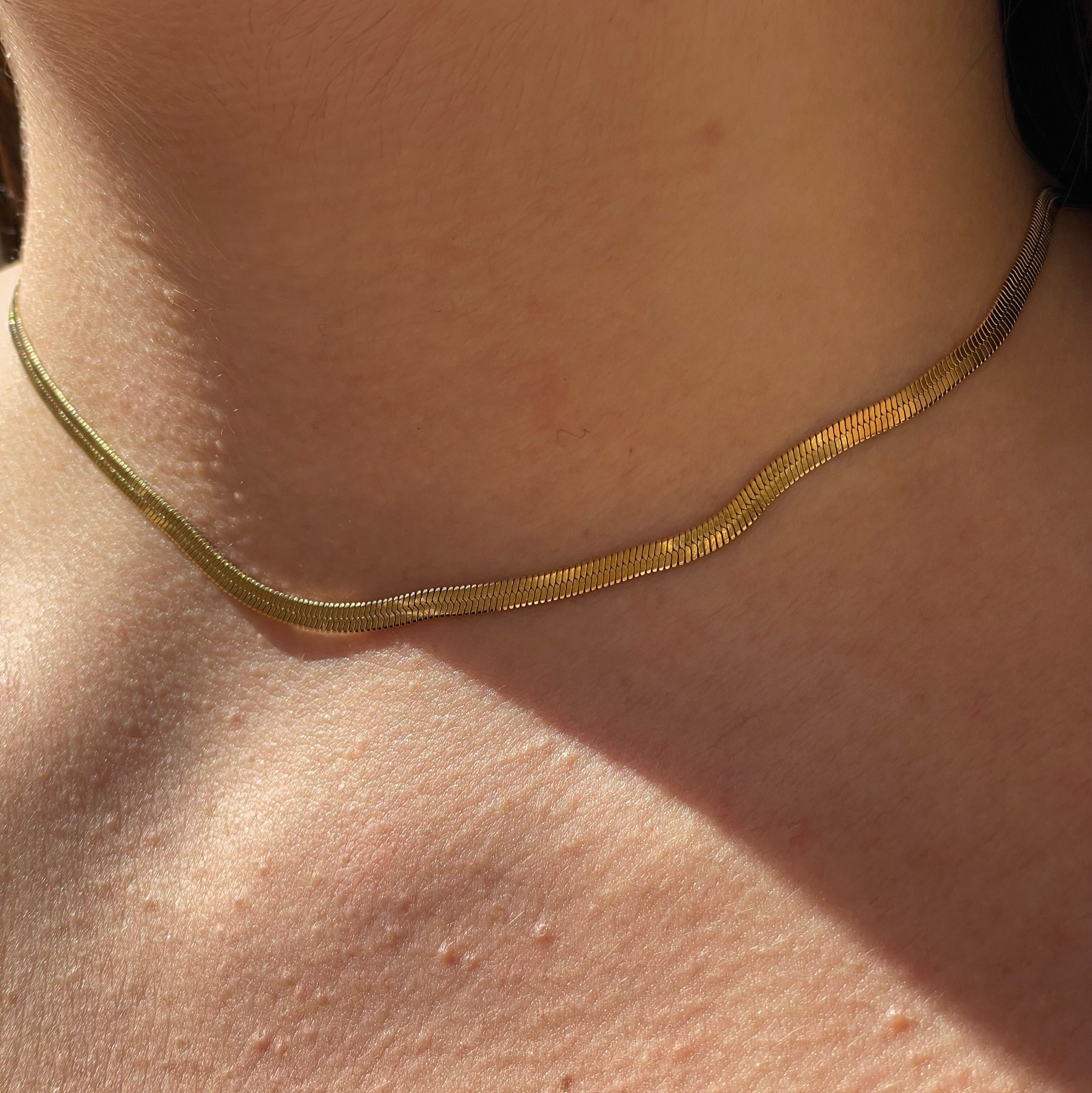 Collana snake piatta in 2 colori