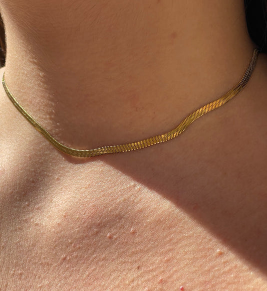 Collana snake piatta in 2 colori