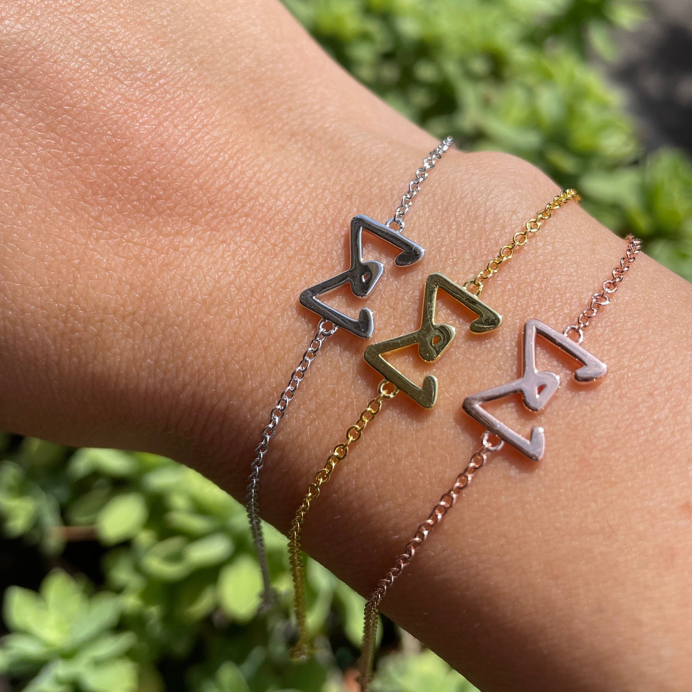Bracciale Glowy Bow placcato oro rosa