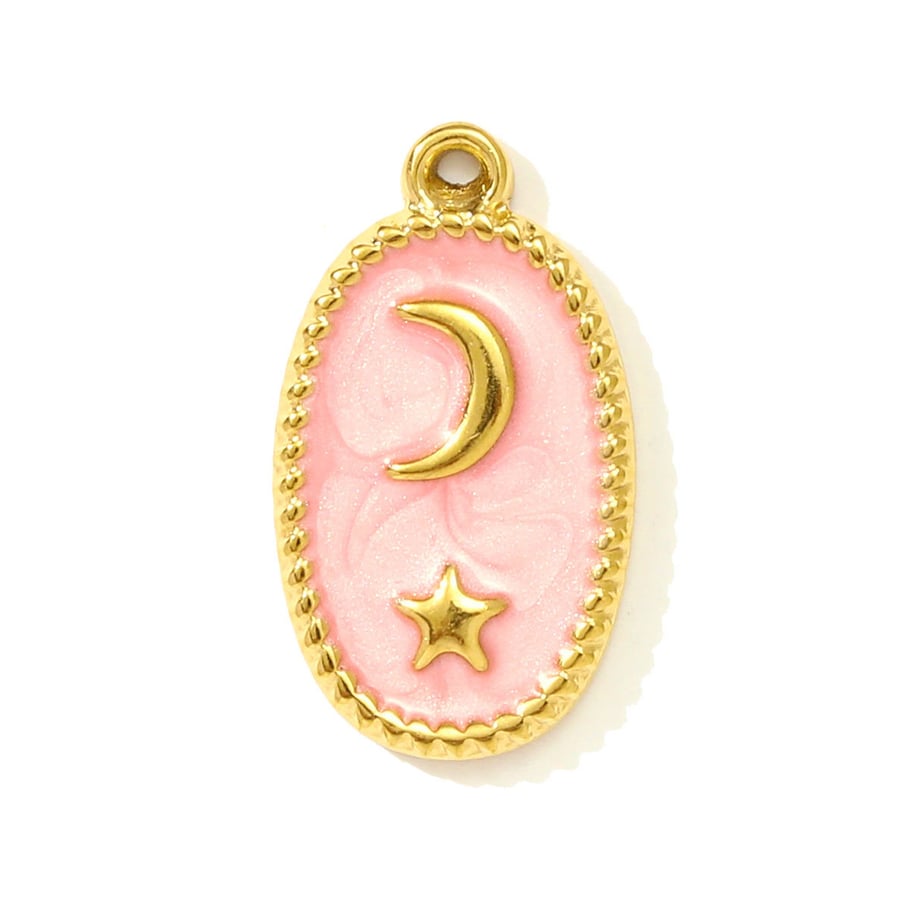 Charm Luna e stella rosa