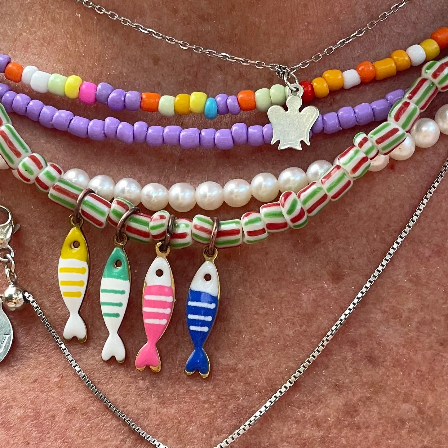 Charm pesce a righe in 8 colori