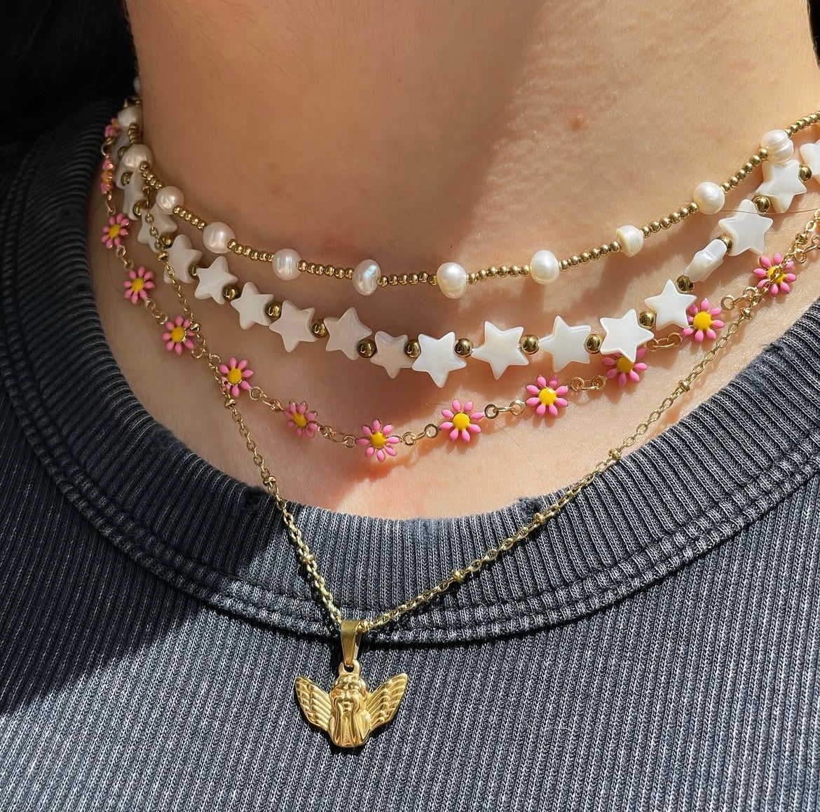 Collana con perle e perline