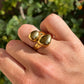 Anello bold doppio in 3 colori