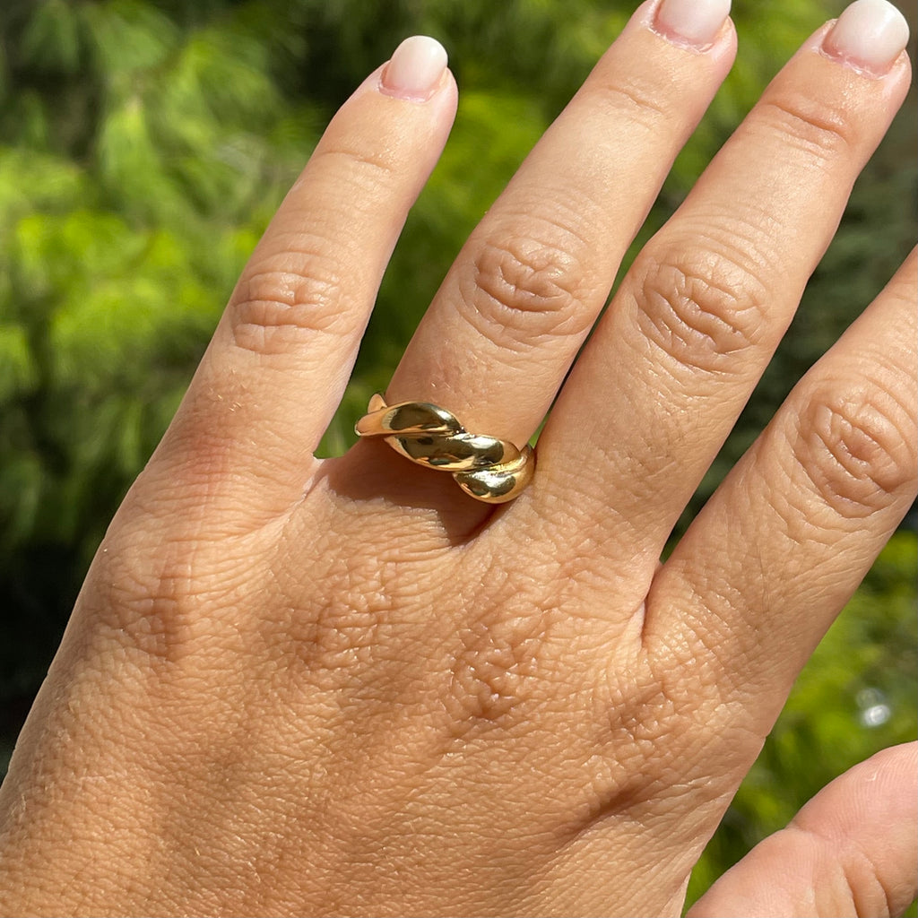 Anello knot in 2 colori