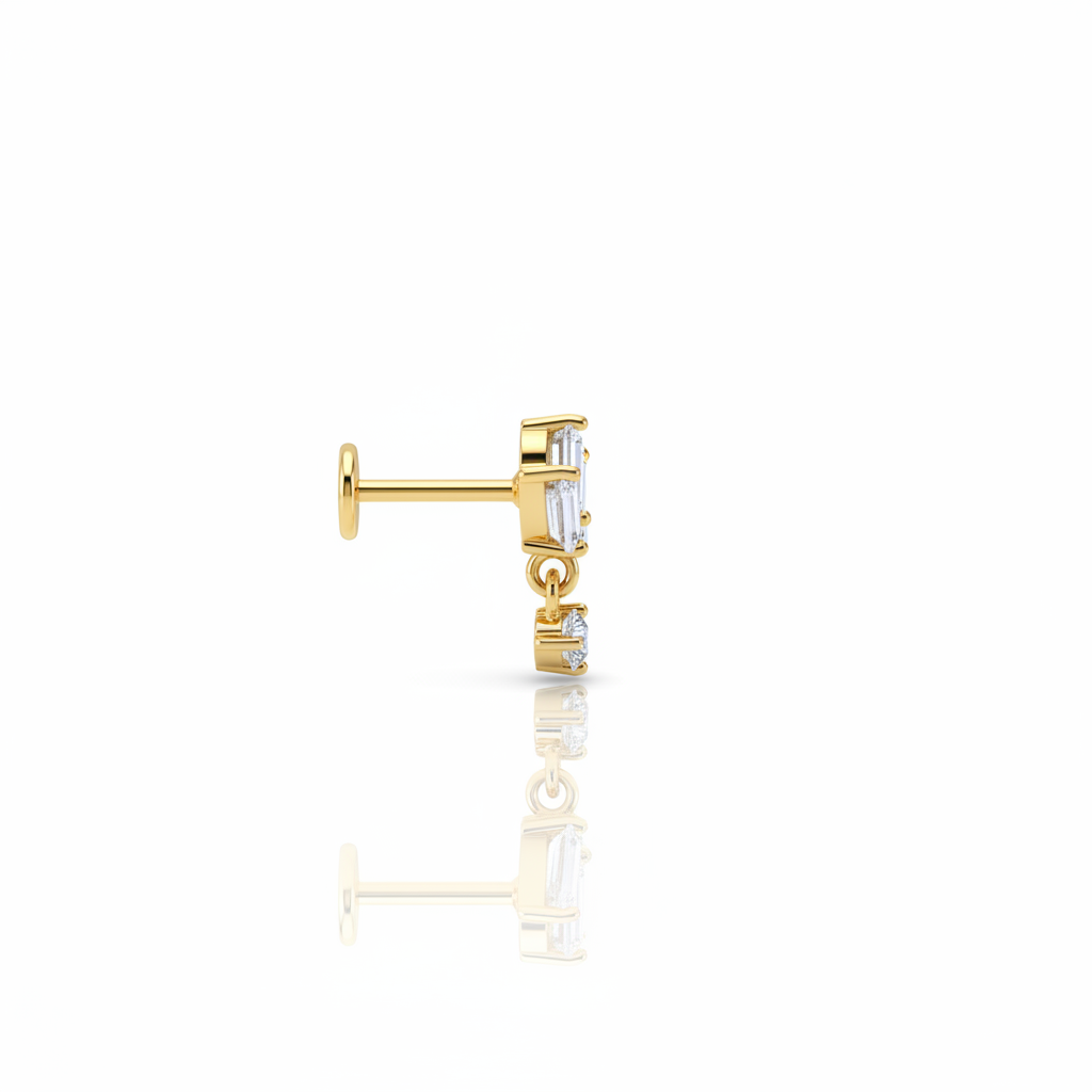 Piercing fiore di loto pendente