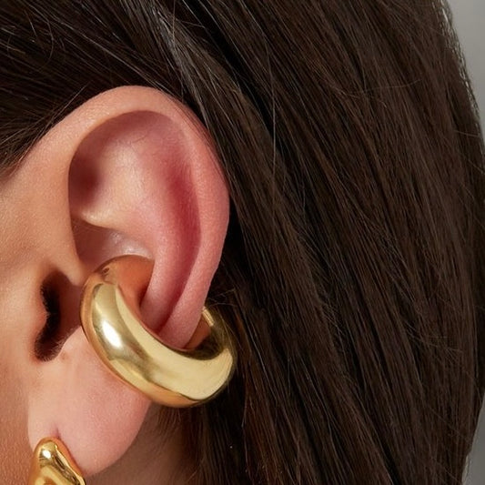 Ear cuff liscio grande in 2 colori