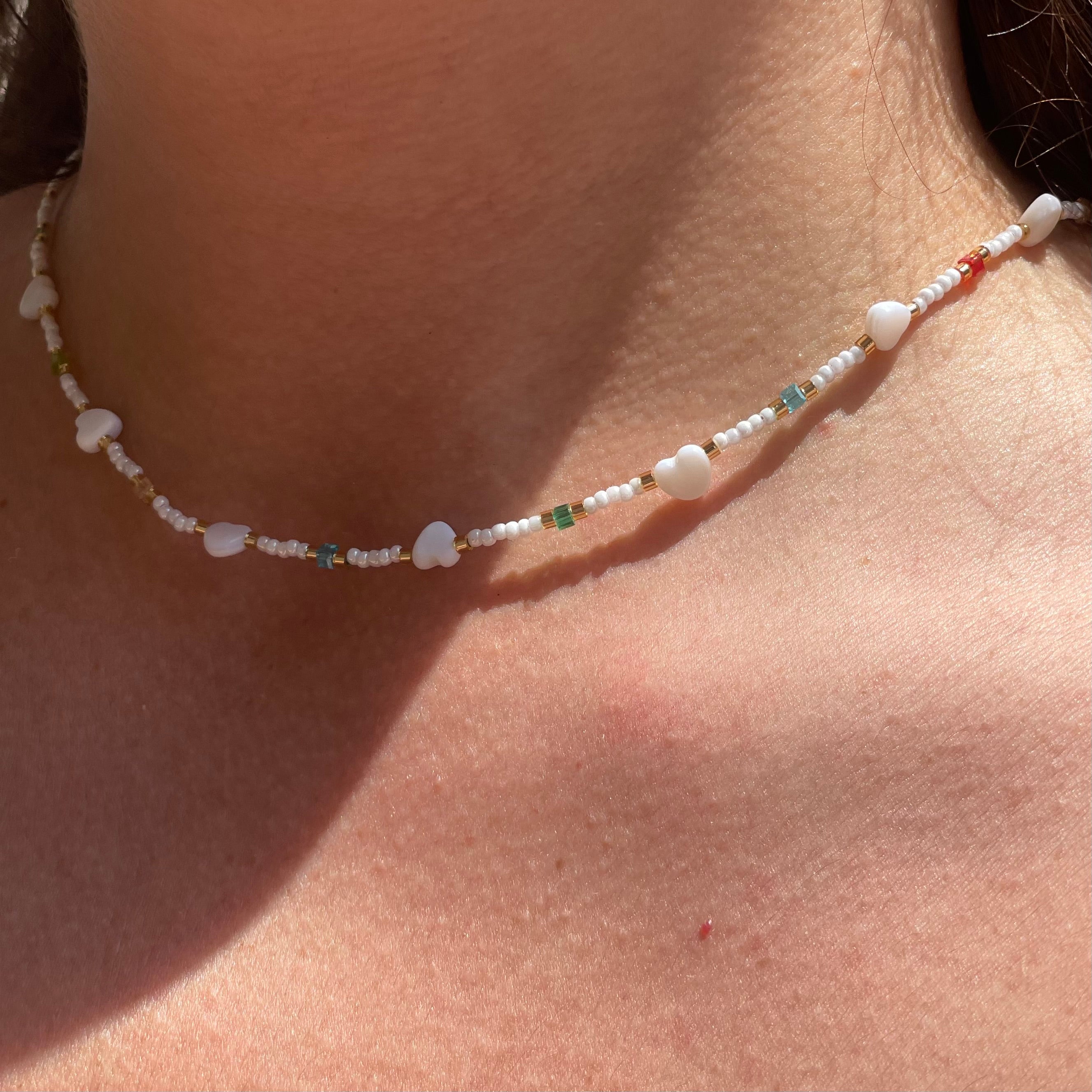 Collana Solea e cuori in 2 colori