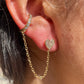 Ear cuff e orecchino con cuore in 2 colori