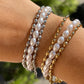 Bracciale di perle ovali in 2 colori