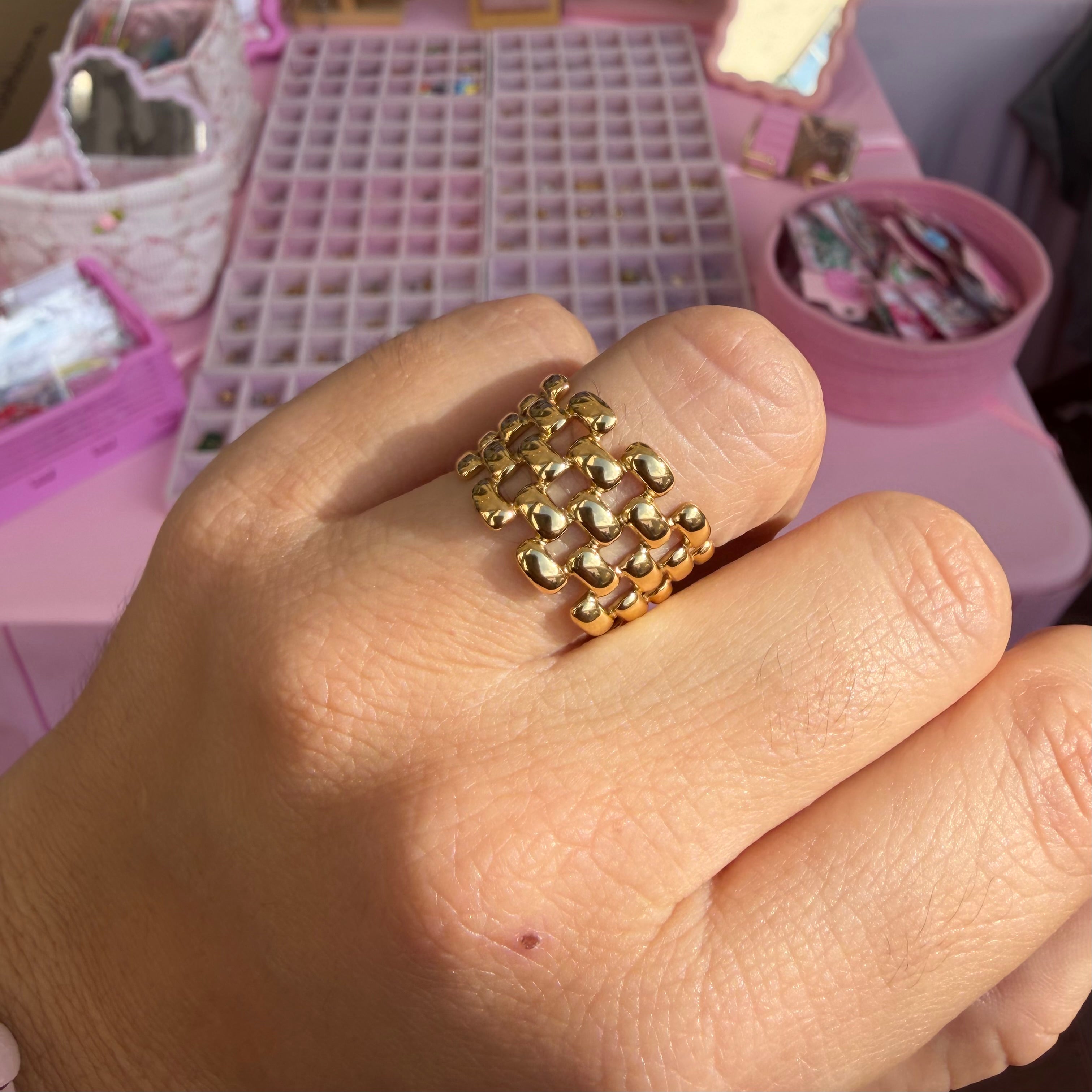 Anello puzzle in 2 colori