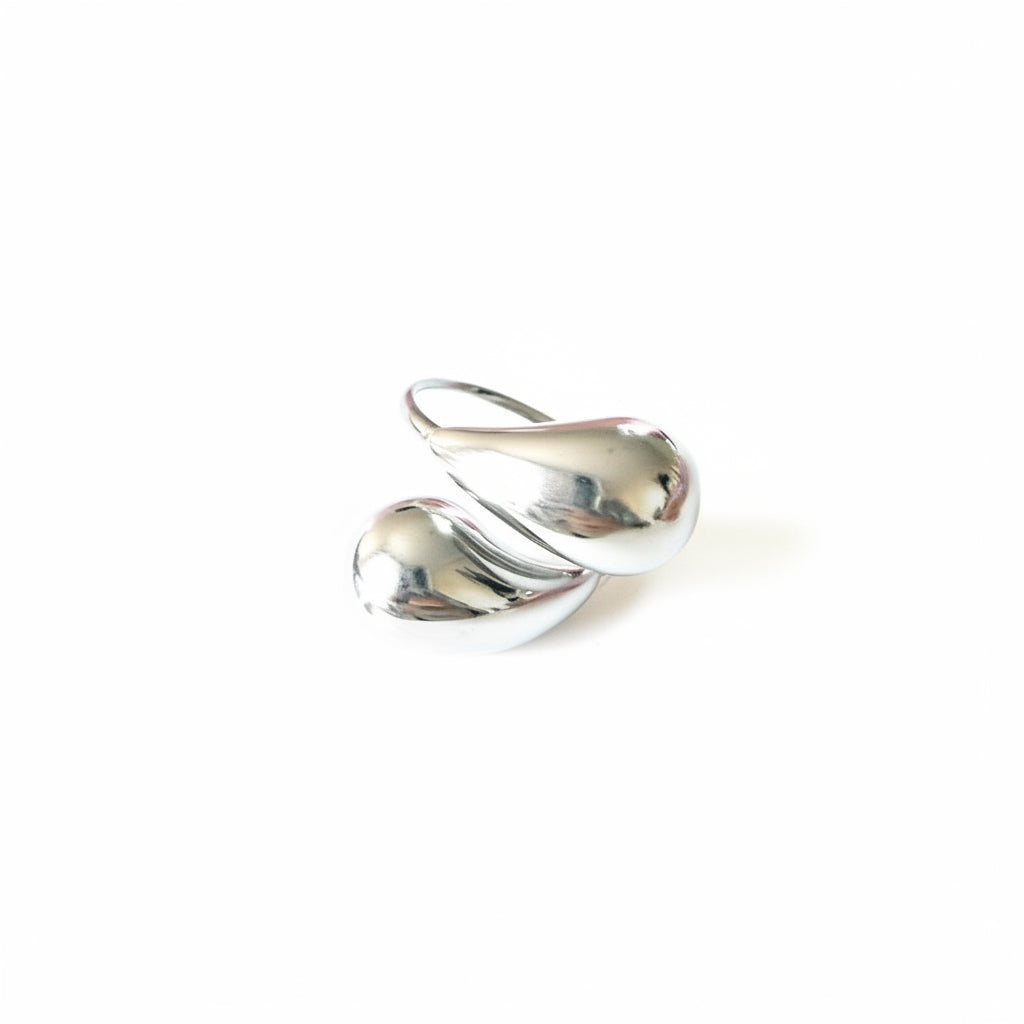 Anello doppia goccia grande