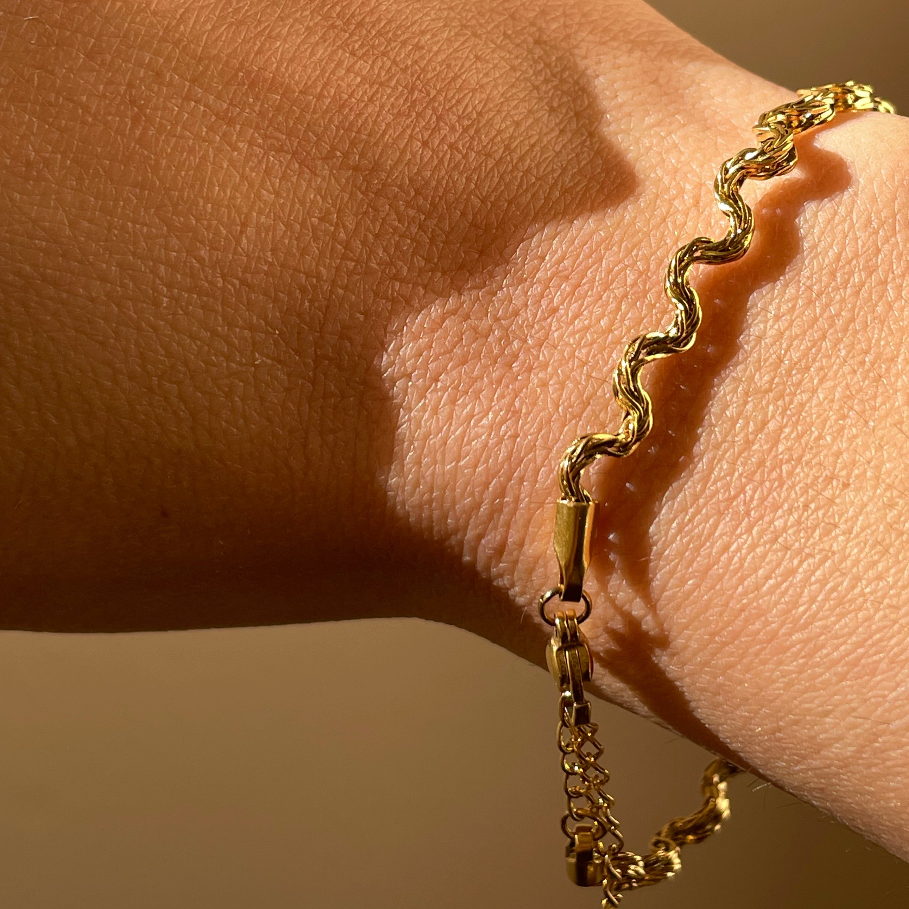 Bracciale ondulato in 2 colori