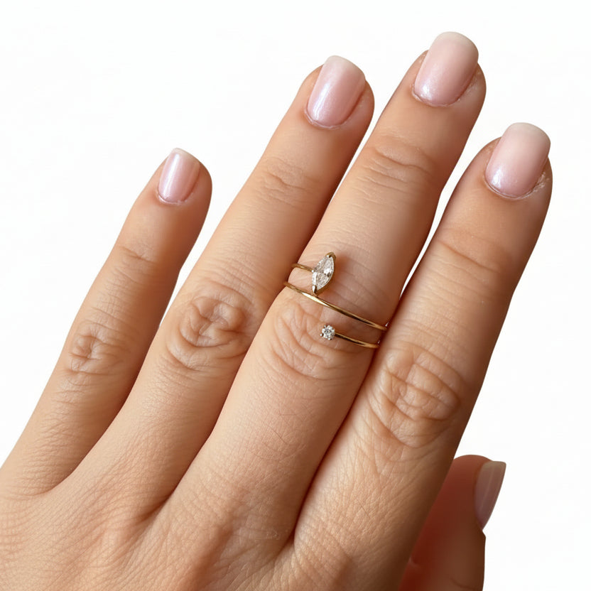 Anello drop sparkling