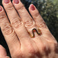 Anello ondulato in 2 colori