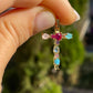 Charm Letterina con pietre colorate