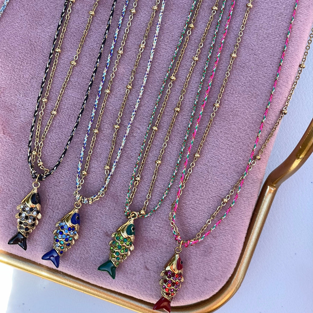 Collana pesce tropicale in 4 colori