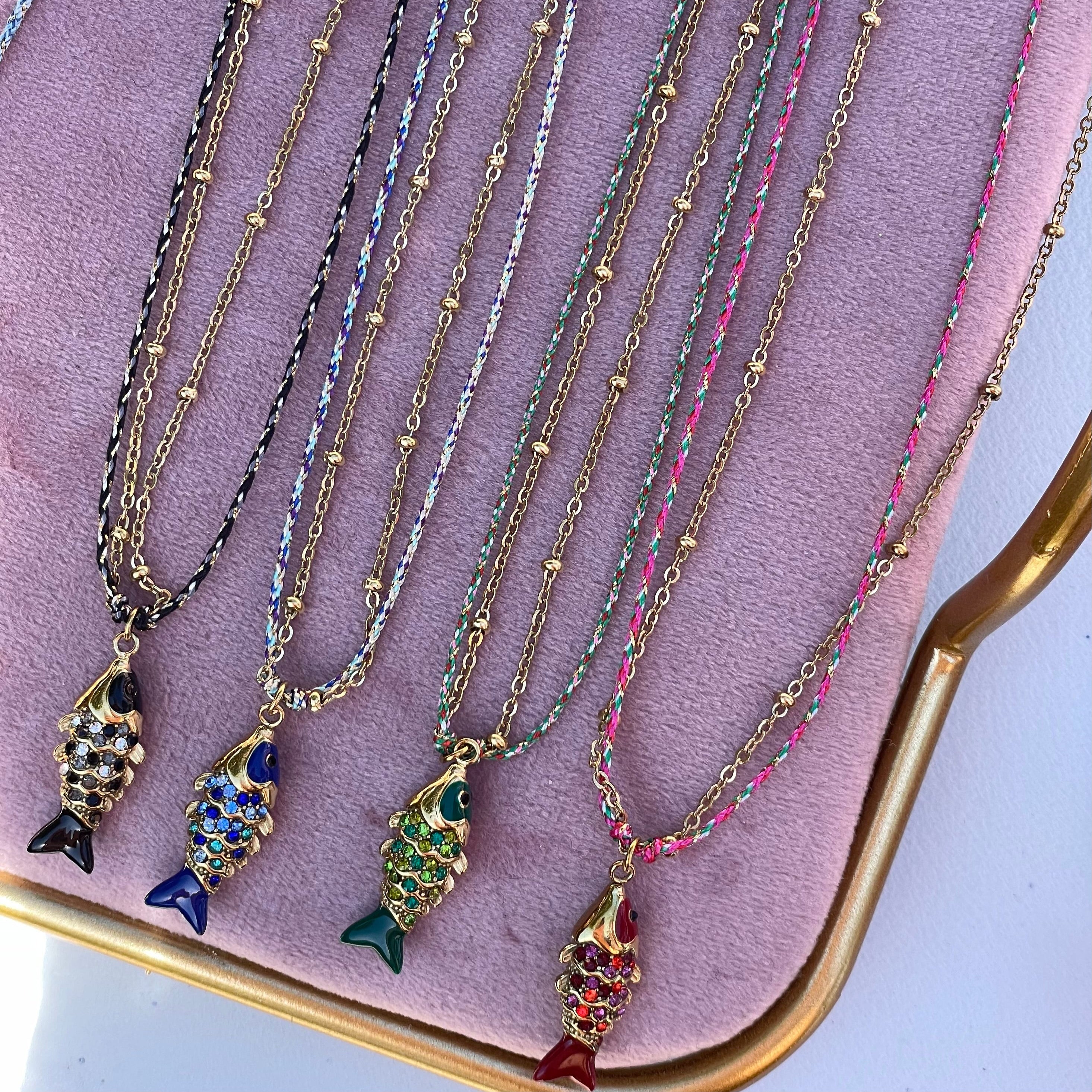 Collana pesce tropicale in 4 colori