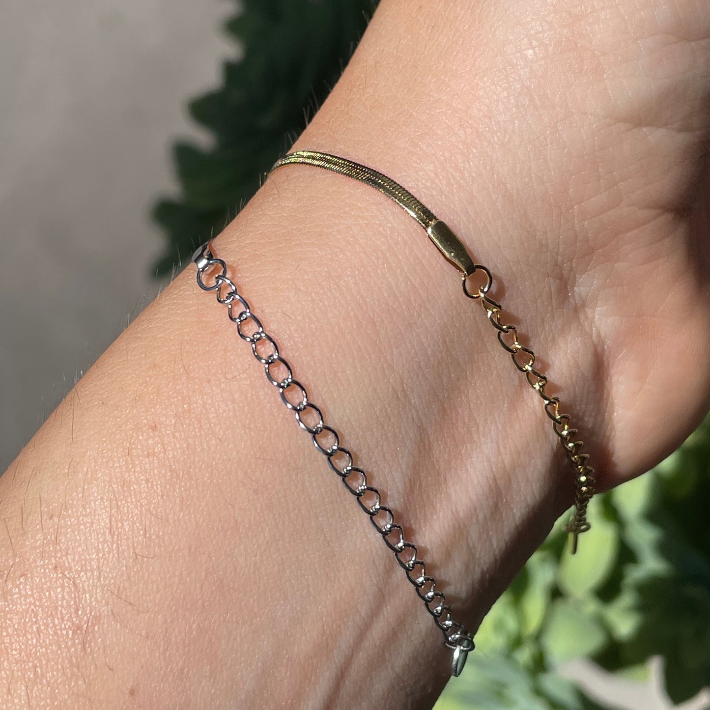 Bracciale snake piatto in 2 colori