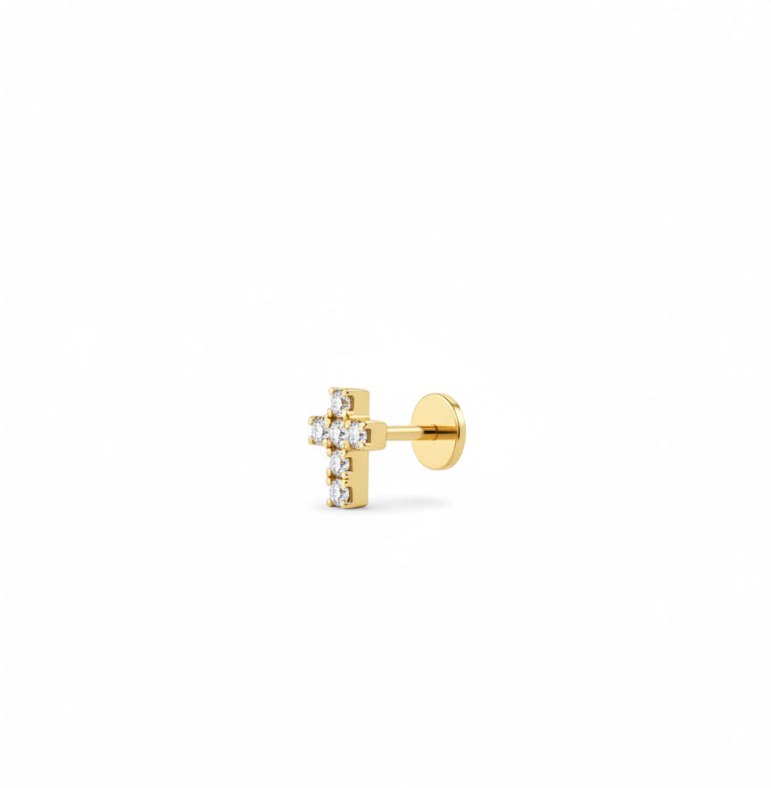 Piercing croce mini in 2 colori