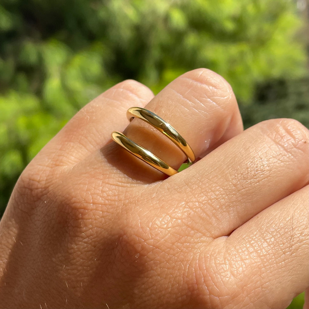 Anello twin in 2 colori