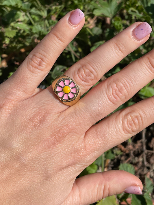 Anello margherita in 2 colori