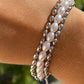 Bracciale di perle ovali in 2 colori