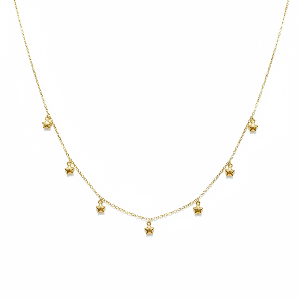 Collana stelle cadenti in 2 colori