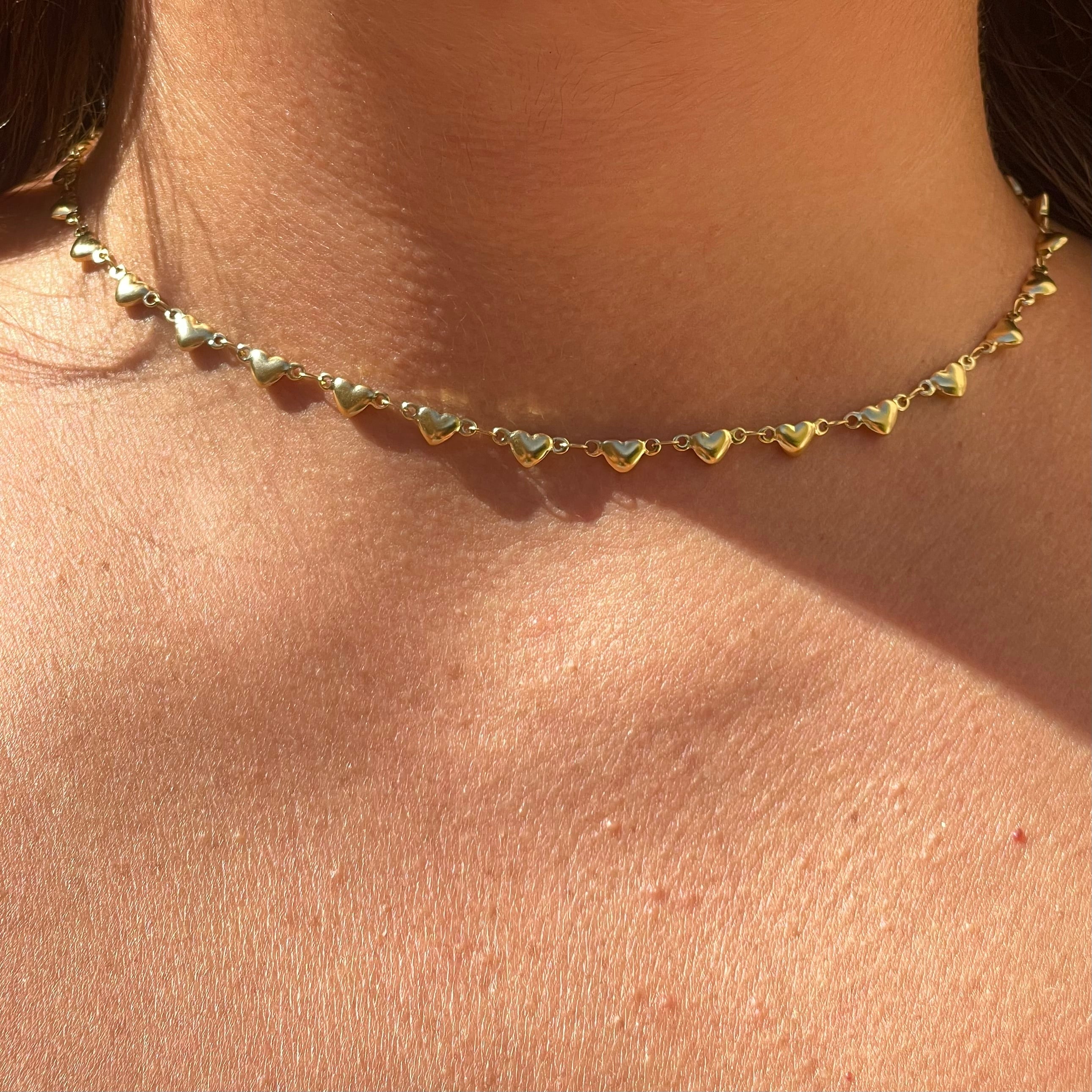 Collana cuori in 2 colori