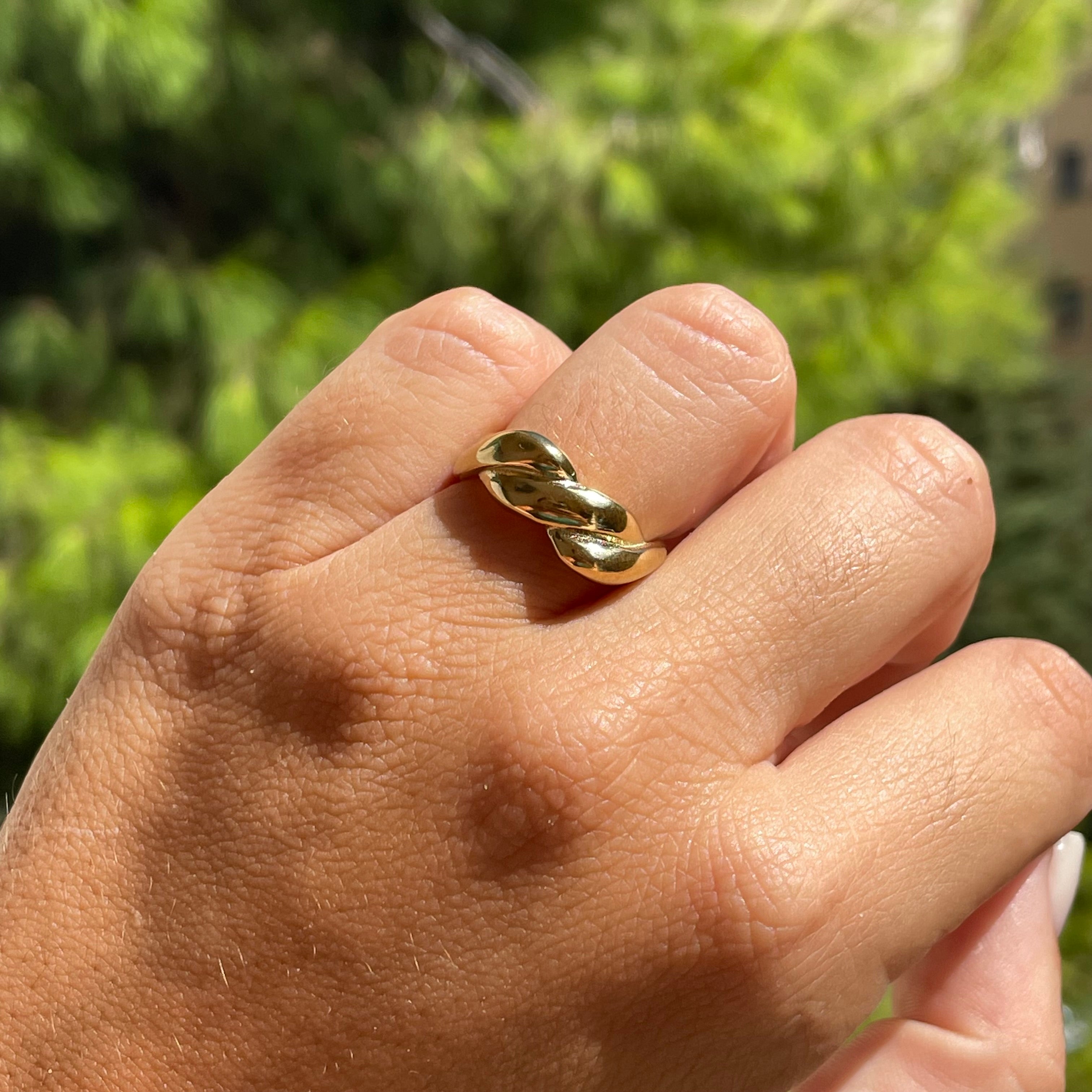 Anello knot in 2 colori