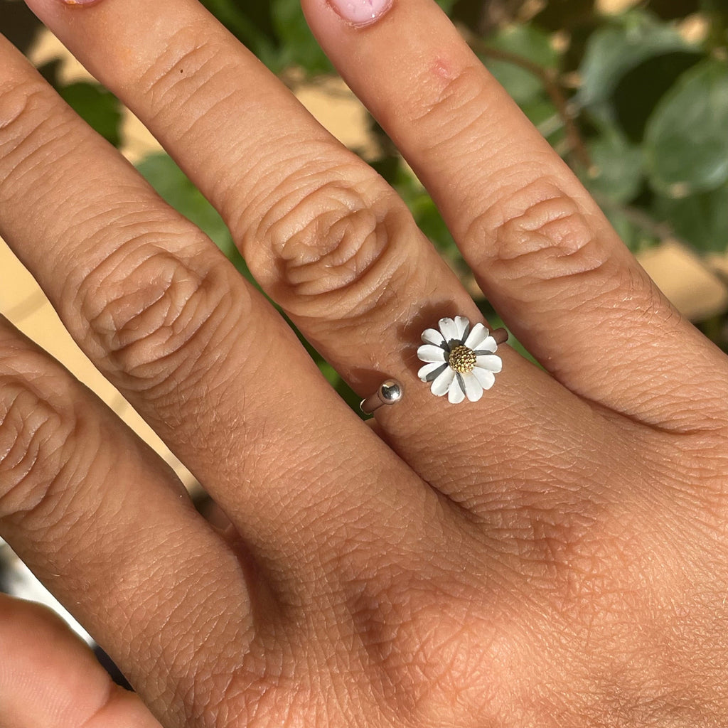 Anello margherita in 2 colori