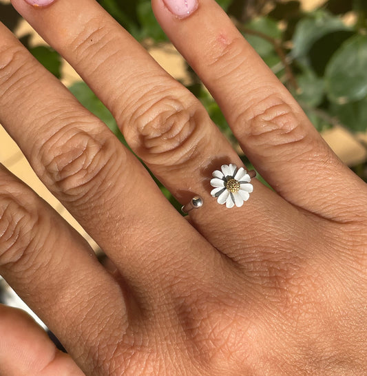 Anello margherita in 2 colori