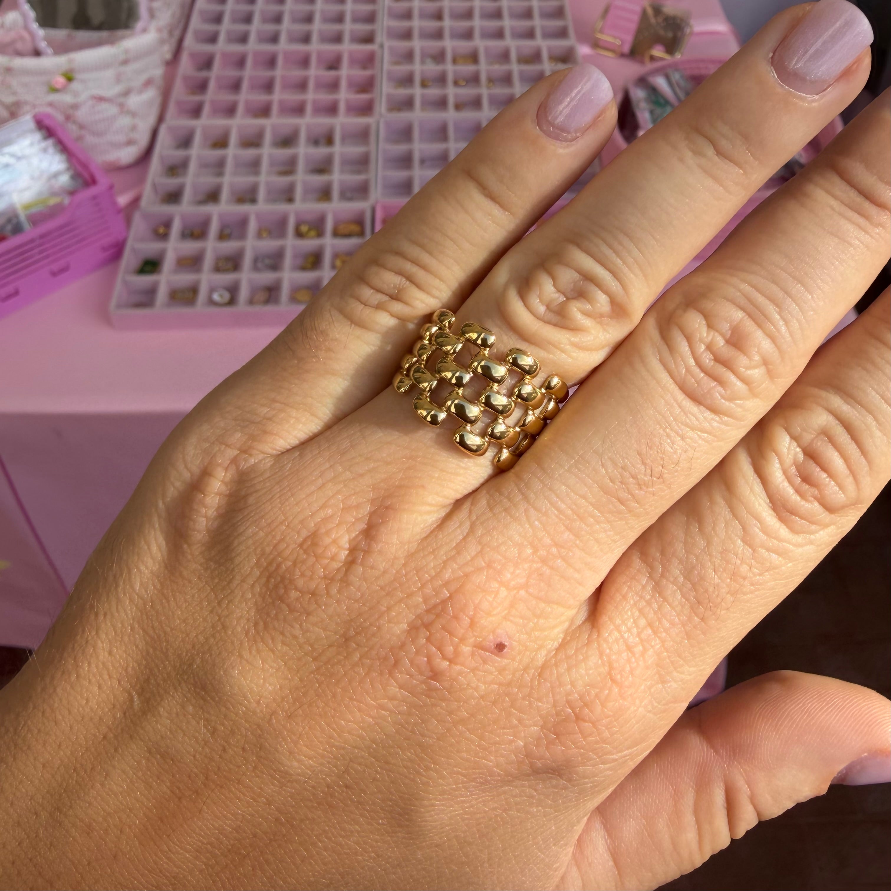 Anello puzzle in 2 colori