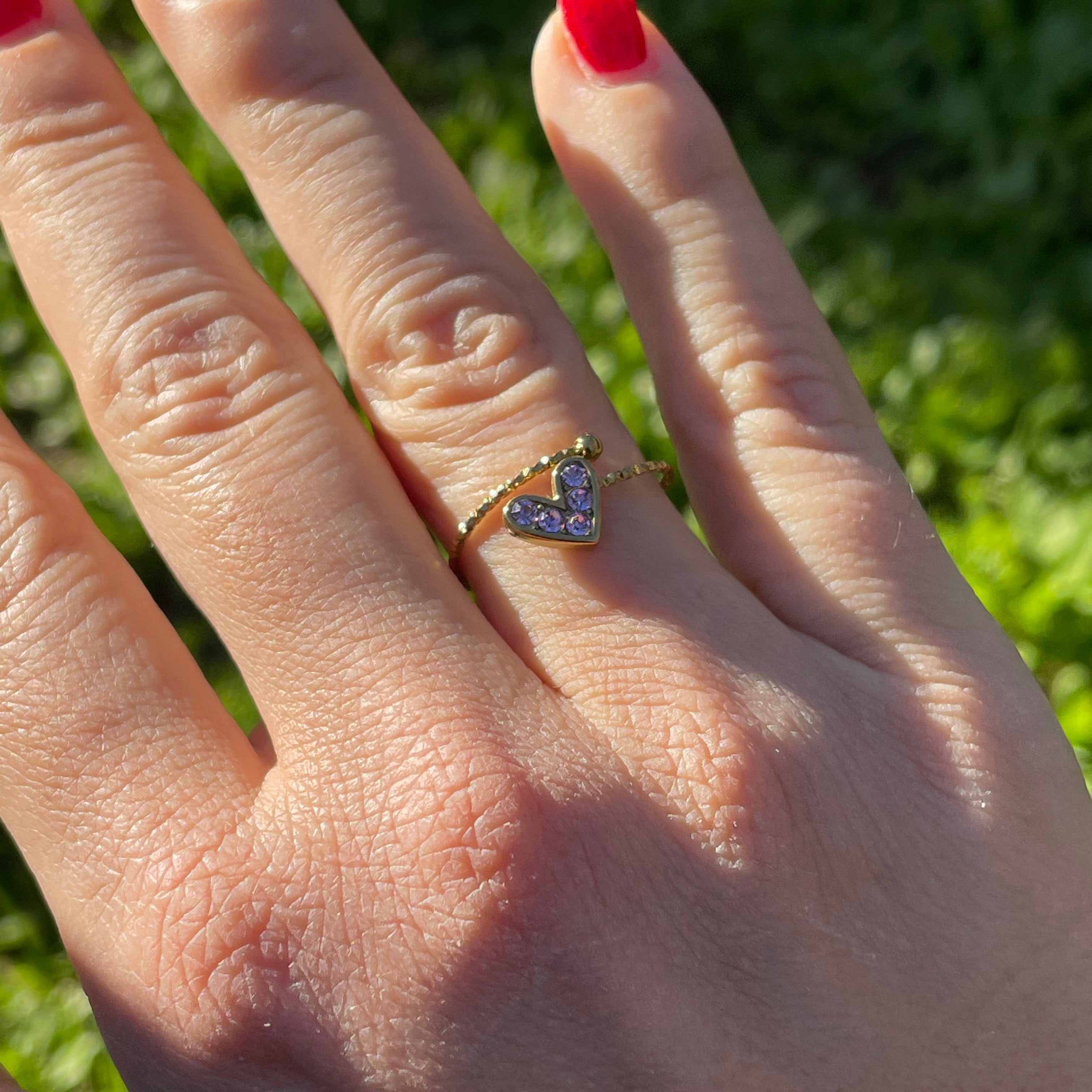 Anello cuore in 2 colori