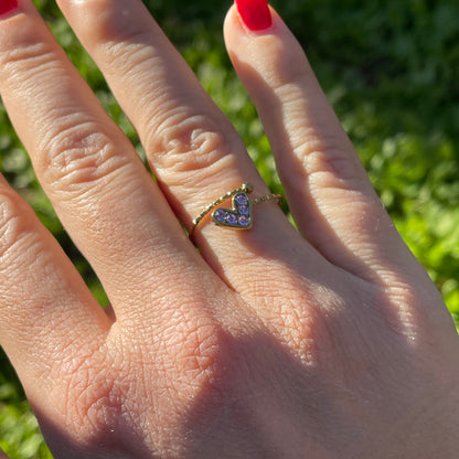 Anello cuore in 2 colori