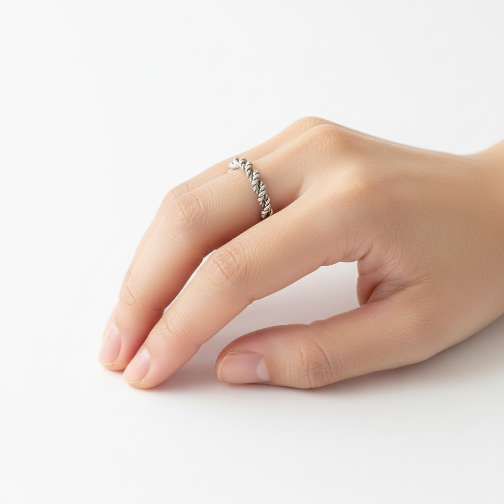 Anello intreccio in 2 colori